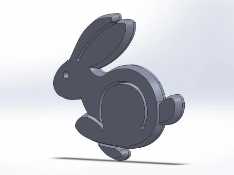 Volkswagen golf rabbit logo ver 1 3D Model