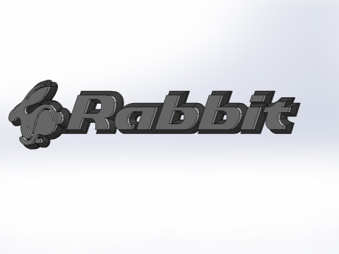 Volkswagen golf rabbit logo ver 2 3D Модель