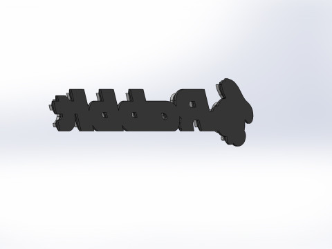 Volkswagen golf rabbit logo ver 2 3D Модель
