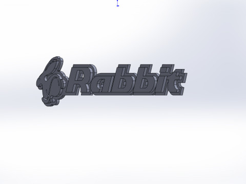 Volkswagen golf rabbit logo ver 2 3D Модель