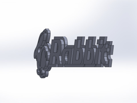 Volkswagen golf rabbit logo ver 2 3D Модель