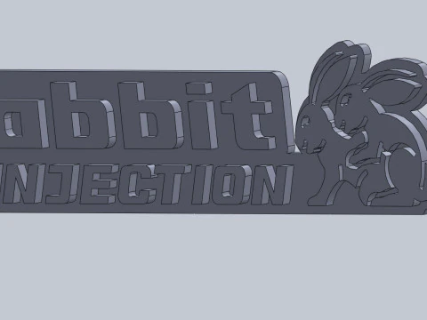 Volkswagen Rabbit Injection emblem 3D Model