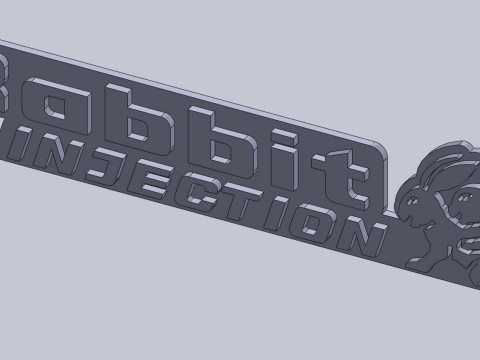 Volkswagen Rabbit Injection emblem 3D 모델