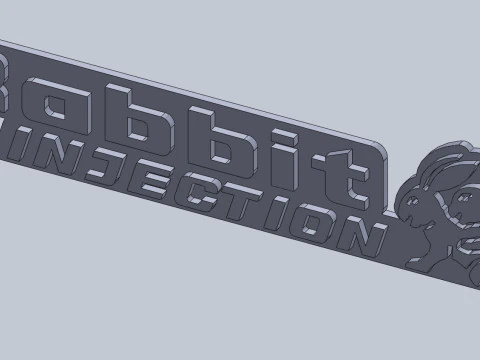 Volkswagen Rabbit Injection emblem 3D Model