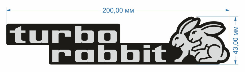 Volkswagen Turbo Rabbit emblem Model 3D .c4d .max .obj .3ds .fbx .stl .blend 