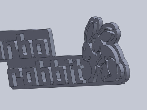 Volkswagen Turbo Rabbit emblem Model 3D