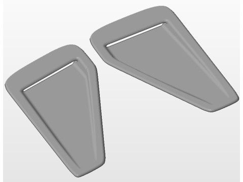 Air intake in the style of Mitsubishi Lancer Evolution 2001 Modèle 3D