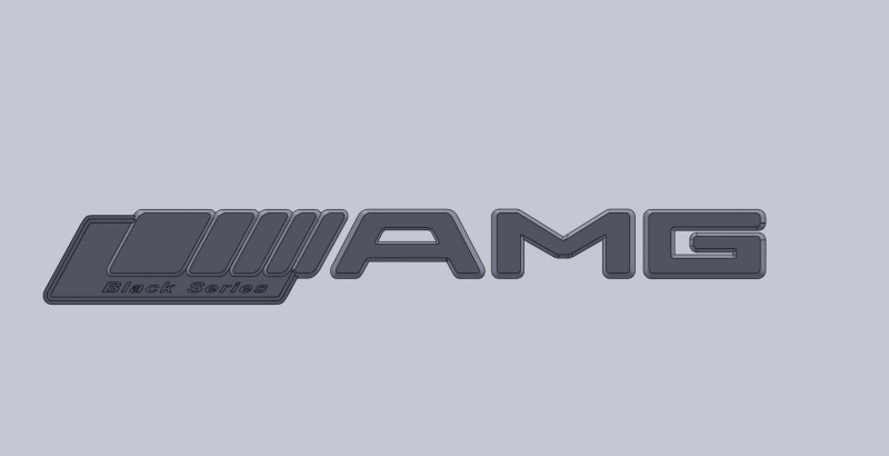 Mersedes AMG Black Series nameplate Modèle 3D .c4d .max .obj .3ds .fbx .stl .blend 