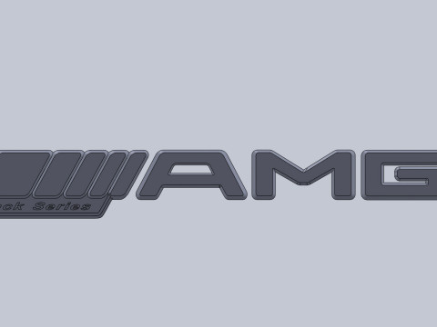 Mersedes AMG Black Series nameplate 3D 모델