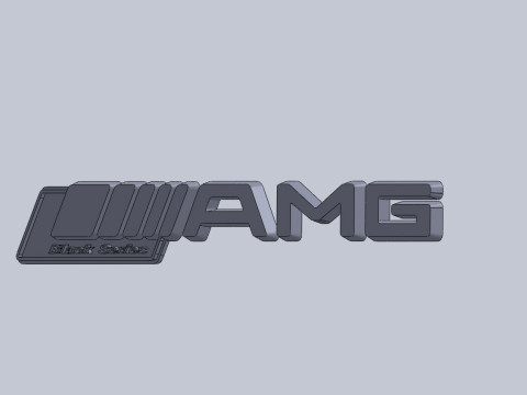 Mersedes AMG Black Series nameplate Modèle 3D
