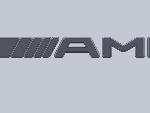 Mersedes AMG Black Series nameplate Modèle 3D