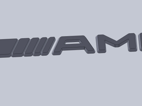 Mersedes AMG Black Series nameplate Modèle 3D