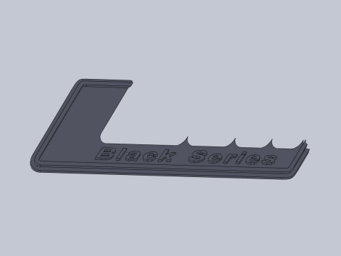 Mersedes AMG Black Series nameplate Modèle 3D