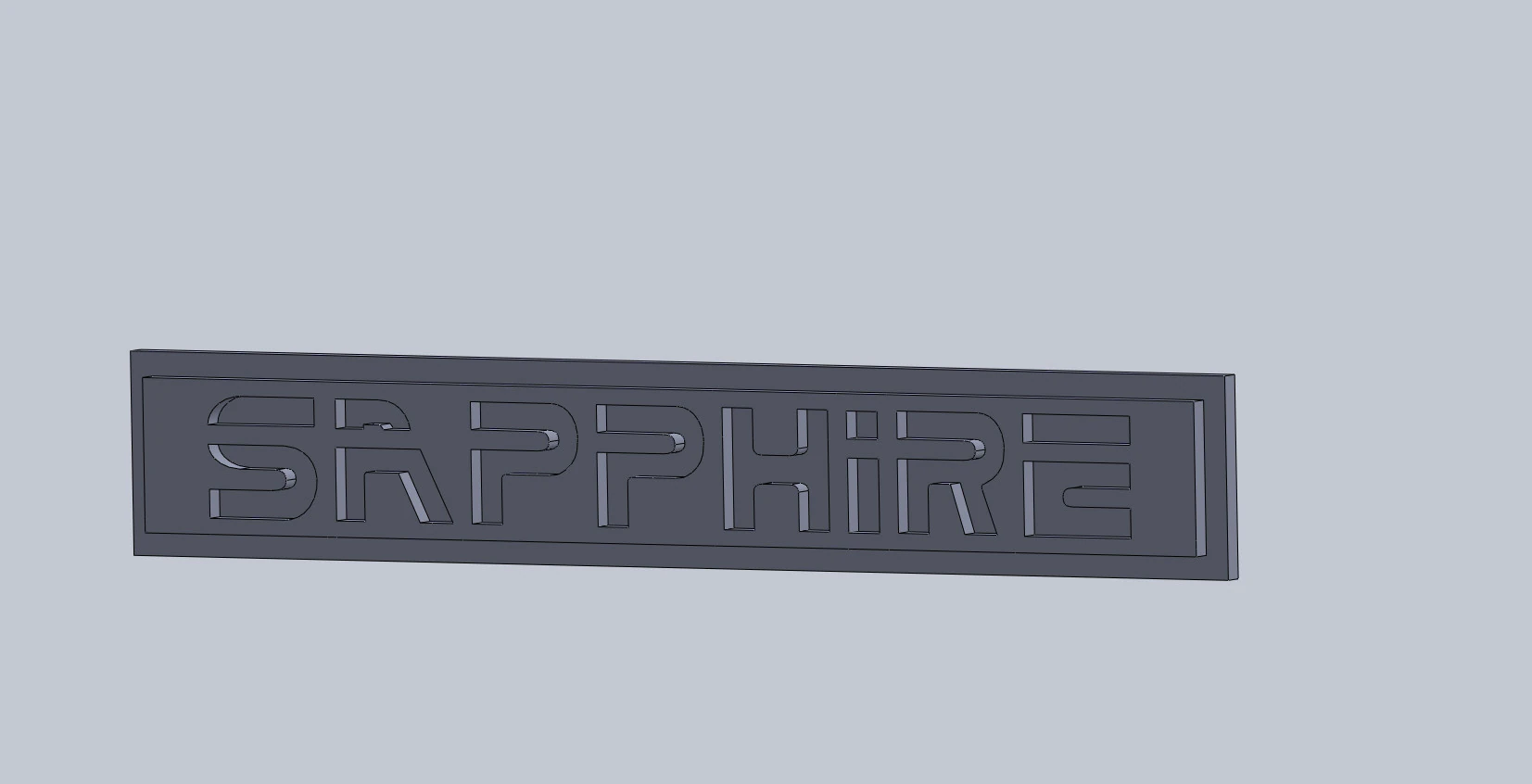 SAPPHIRE Logo 3D Model .c4d .max .obj .3ds .fbx .stl .blend 