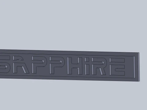 SAPPHIRE Logo 3D Model
