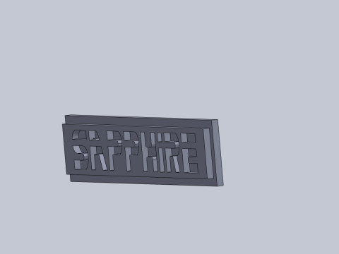 SAPPHIRE Logo Modelo 3D