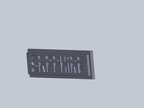 SAPPHIRE Logo 3D Model