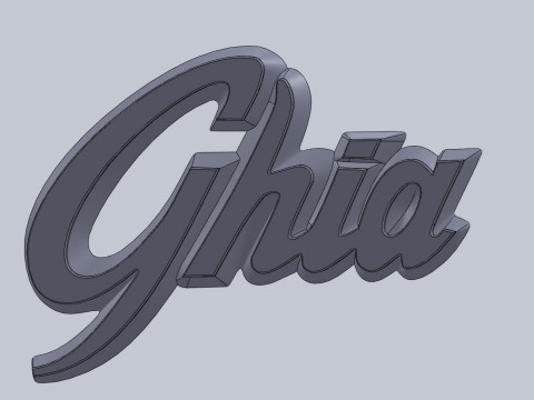 GHIA Logo 3D Модель