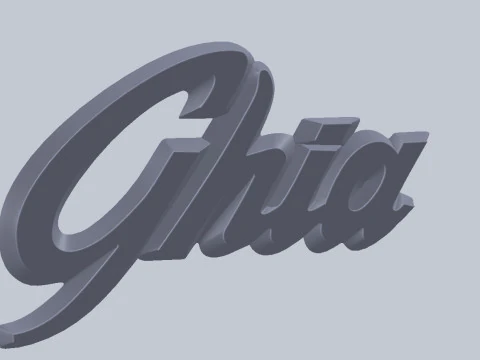 GHIA Logo 3D Model