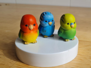 Parakeet and cat 3D Print Model