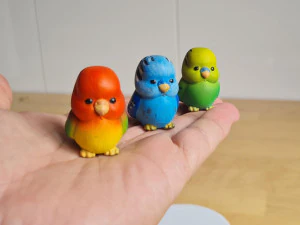 periquito y gato Modelo de impresión 3D