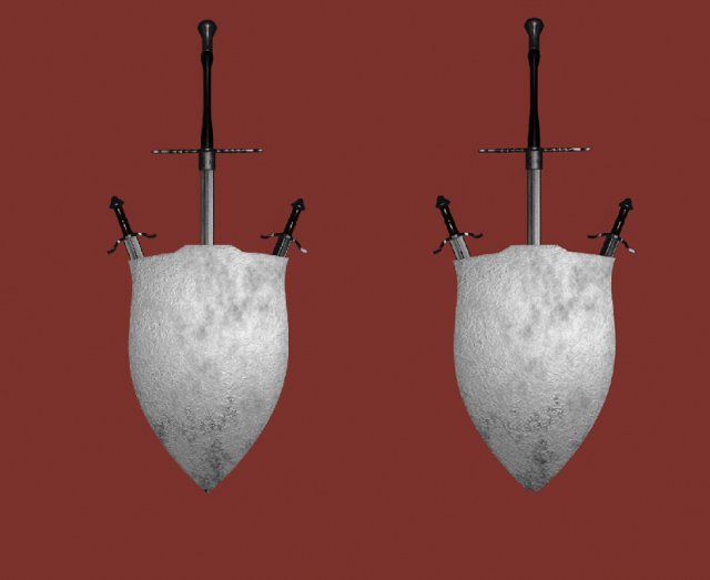 Sword shield 3D Model .c4d .max .obj .3ds .fbx .stl .blend 