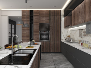 Professional kitchen design 3D 模型