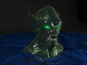 Sea creature head 3D Model