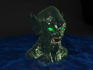 Testa di creatura marina Modello 3D