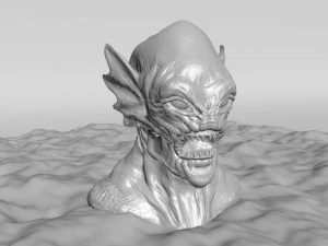 Sea creature head 3D Model