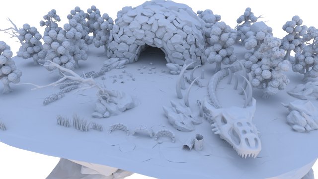 Fantasy environment set pack 3D 모델 .c4d .max .obj .3ds .fbx .stl .blend 
