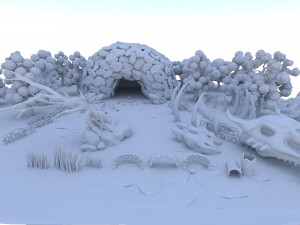 Fantasy environment set pack 3D 모델