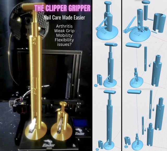 The Clipper Gripper 3D Print Model .c4d .max .obj .3ds .fbx .stl .blend 