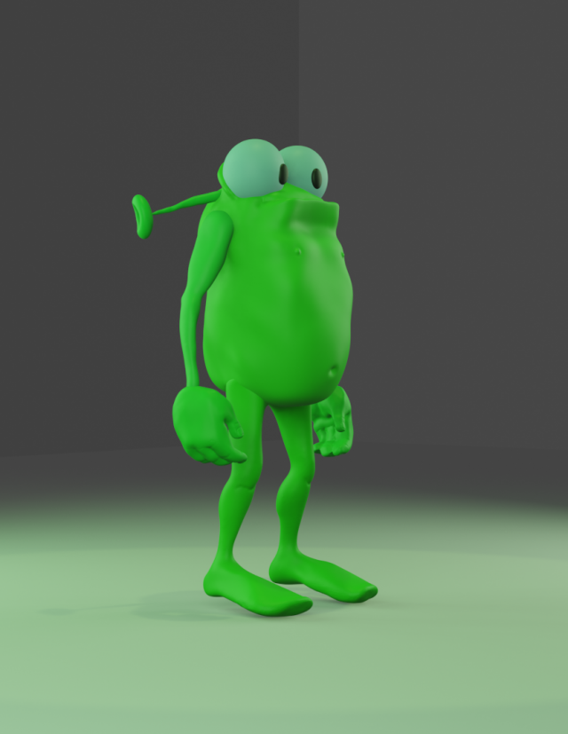 FROG 3D 3D Model .c4d .max .obj .3ds .fbx .stl .blend 