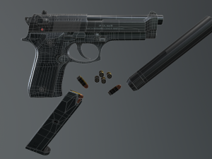 Beretta M9 3D 模型