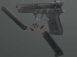 Beretta M9 3D 模型