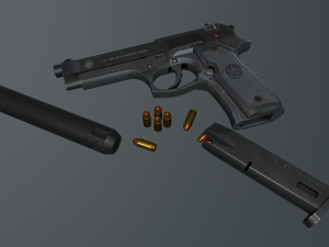 Beretta M9 3D 模型