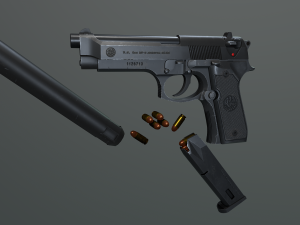 Beretta M9 3D 模型