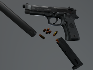Beretta M9 3D 模型
