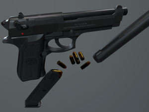 Beretta M9 3D 模型