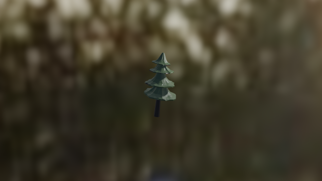 Fir low poly 3D Model .c4d .max .obj .3ds .fbx .stl .blend