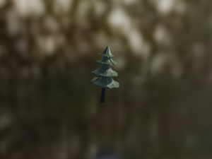 Fir low poly 3D-Modell