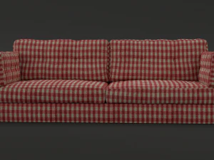 Strakke en stijlvolle moderne bank - Hoge kwaliteit met textuurpakket 3D Model