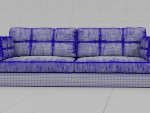Sleek and Stylish Modern Sofa - High-Quality with Texture Pack 3D 模型