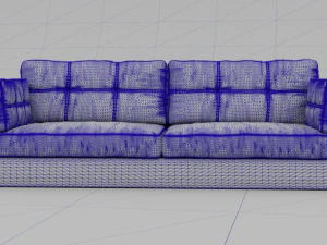 Strakke en stijlvolle moderne bank - Hoge kwaliteit met textuurpakket 3D Model