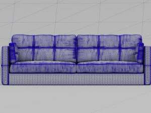 Strakke en stijlvolle moderne bank - Hoge kwaliteit met textuurpakket 3D Model