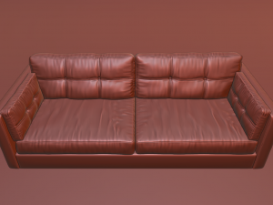 Sleek and Stylish Modern Sofa - High-Quality with Texture Pack 3D 模型