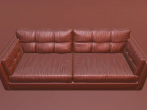 Strakke en stijlvolle moderne bank - Hoge kwaliteit met textuurpakket 3D Model