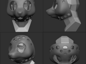 Fursuit Kemono Head Base 3D Print Model