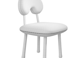 Designer makeup chair Solid wood chair 3D-Modell